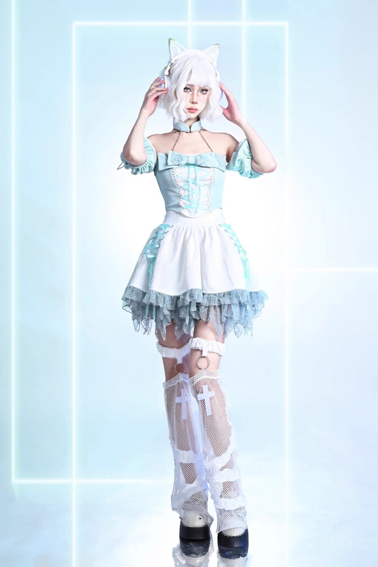 Virtual Idol Lace-Up Sweet Skirt