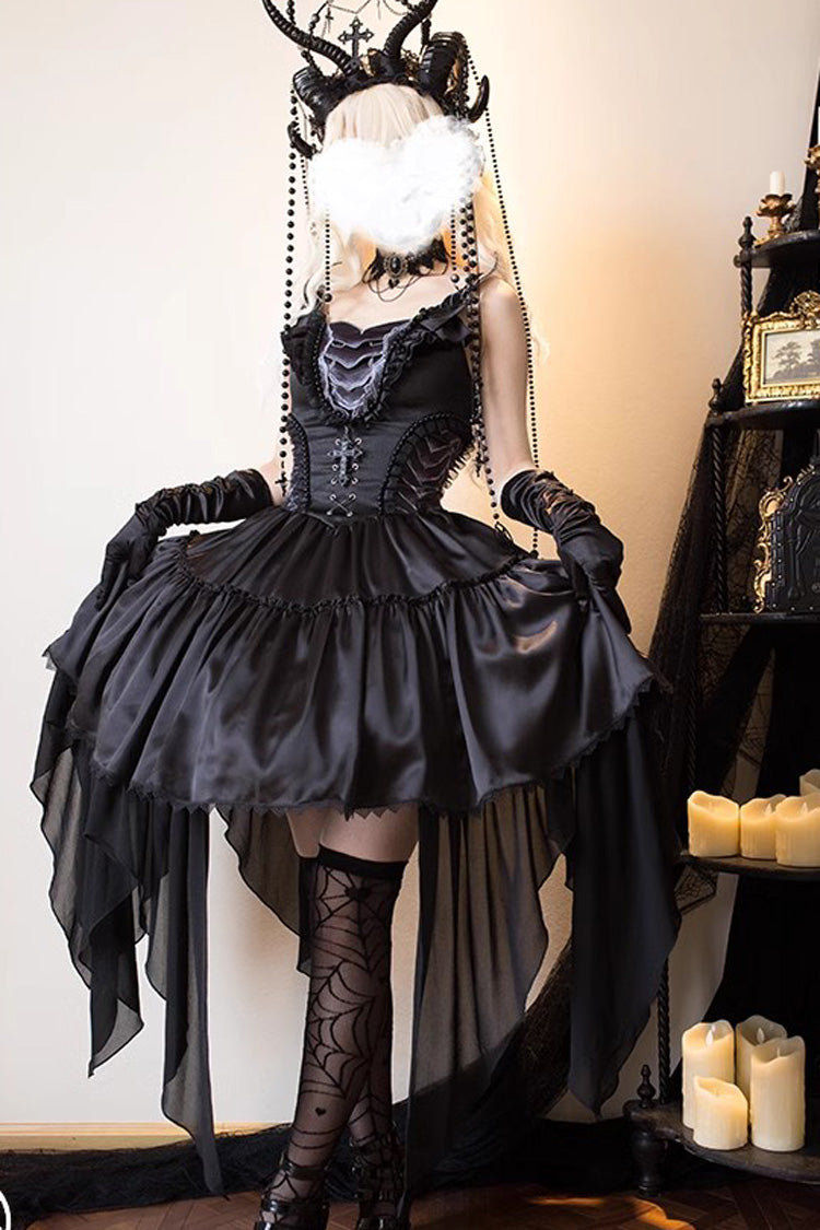 Gothic Lace-Up Elegant Lolita Dress