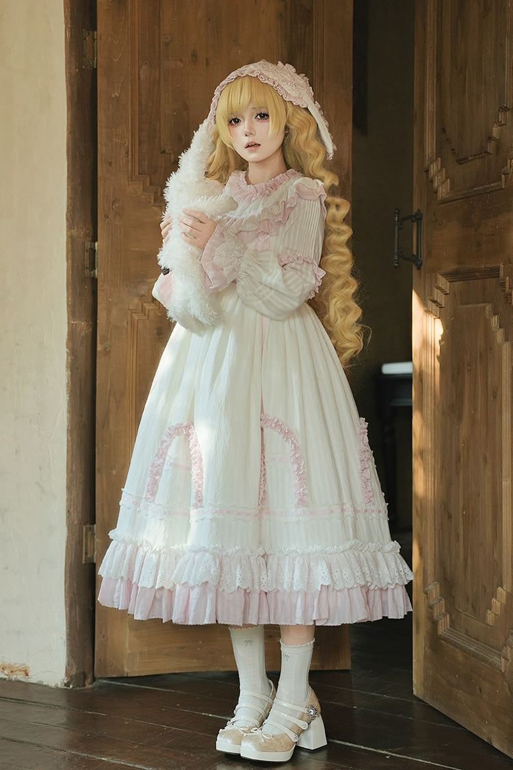 Twin Lilian Lolita Dress with Double Ruffles & Lace-Up Back