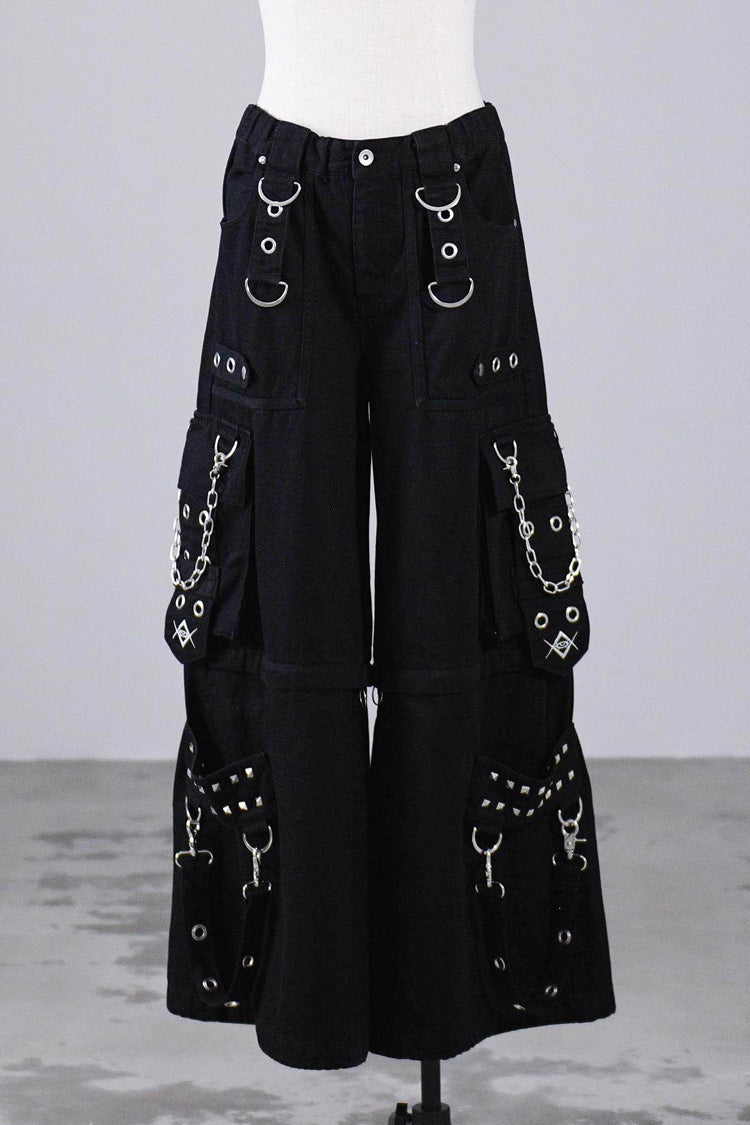 Jirai Kei Rivet Punk Japanese Straight-Leg Jeans