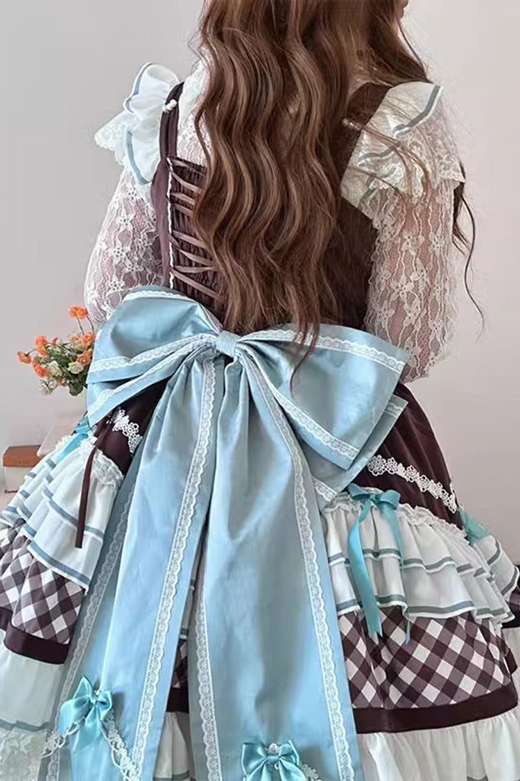 Heartbeat Floral Sleeveless Bow Lace Sweet Lolita Dress