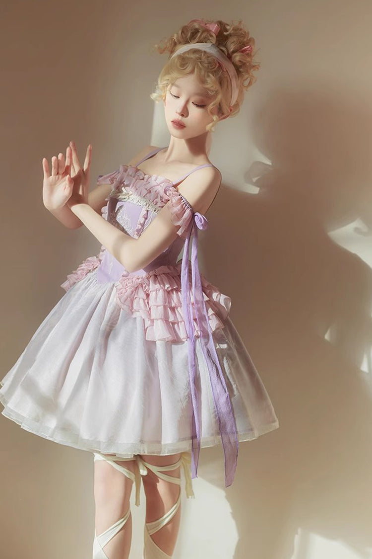 Purple Midsummer Dream Embroidered Chinese Ballet Sweet Qi