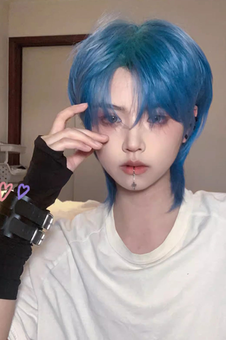 Gradient Short Hair Ouji Wig - Natural Medium Cut