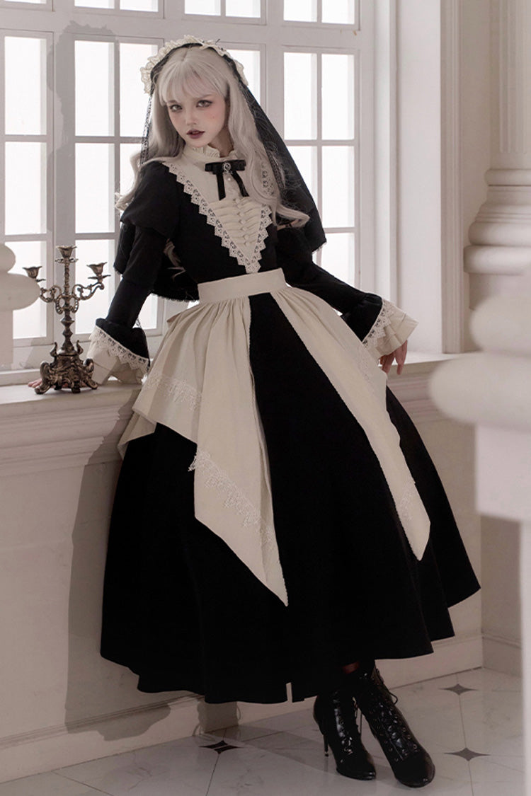 Nun Long Sleeves Ruffle Gothic Lolita Long Dress
