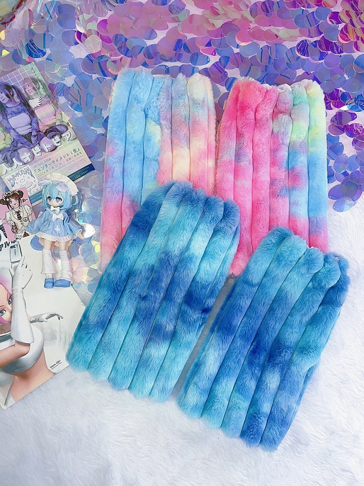 Y2K Gradient Pink Blue LegWarmers