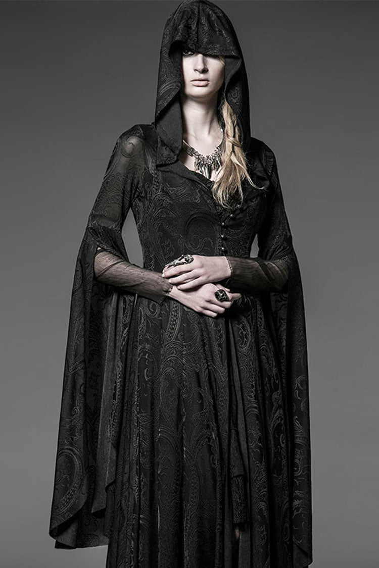 Hooded Knitted Long Sleeves Gothic Lolita Dress