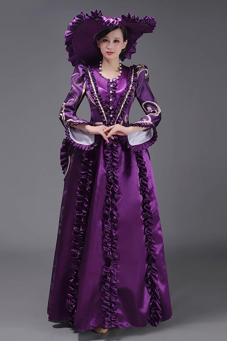 Victorian Princess Gown with Long Sleeves - Elegant