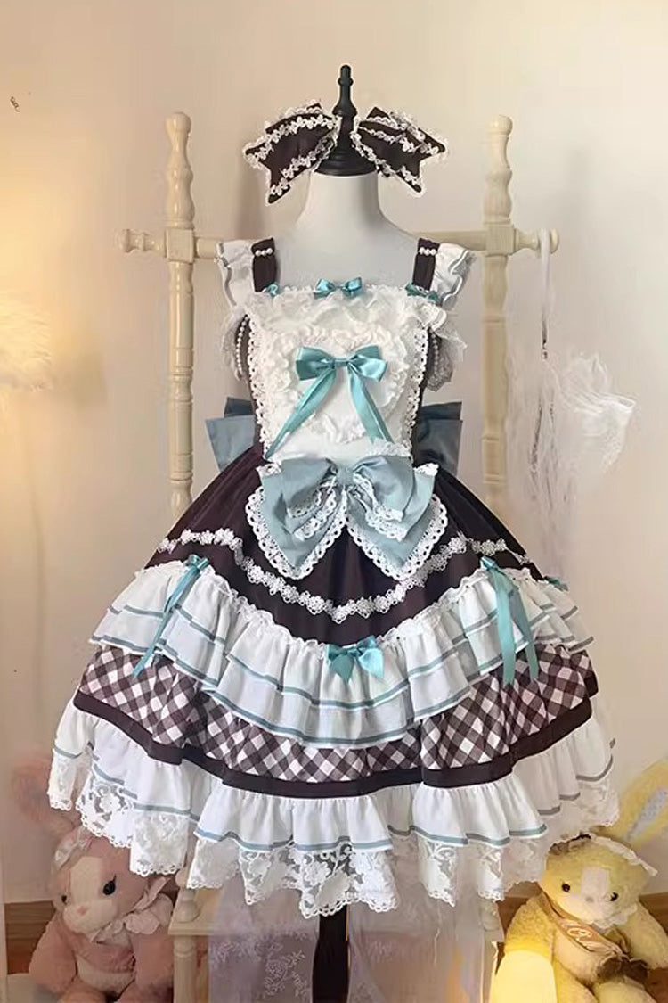 Heartbeat Floral Sleeveless Bow Lace Sweet Lolita Dress
