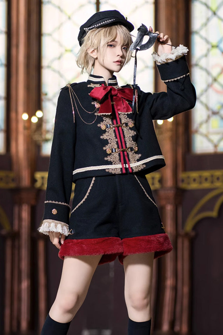 Crimson Noir Dark Baroque Classic Ouji Lolita Overcoat