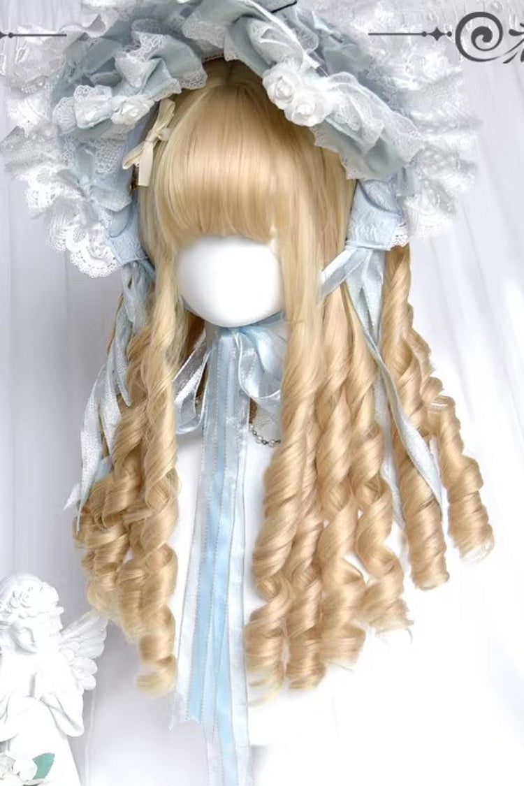 Elegant Mid-Length Curly Roman Palace Wig in 3 Shades - Curio Cottage