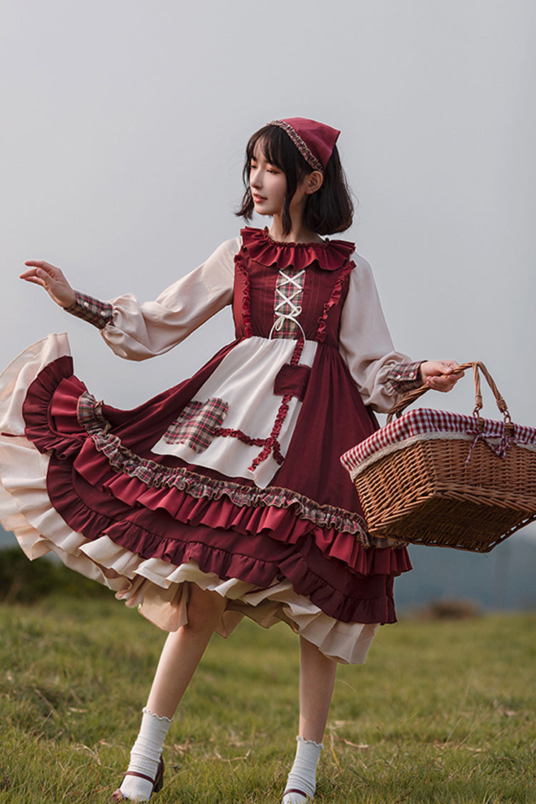 Red Riding Hood Ruffled Sweet Lolita Gown
