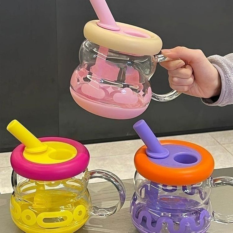 Sweet Gourd Glass Straw Cup