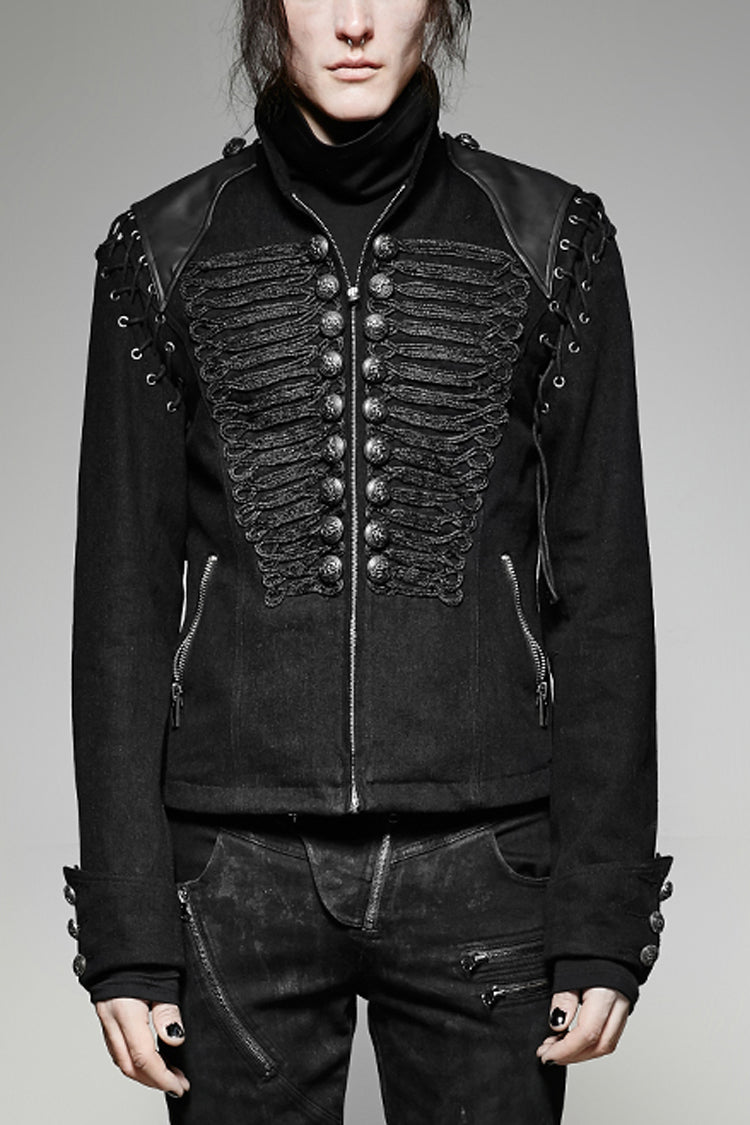 Coal Retro Button Double-Breasted Steampunk Coat for Men