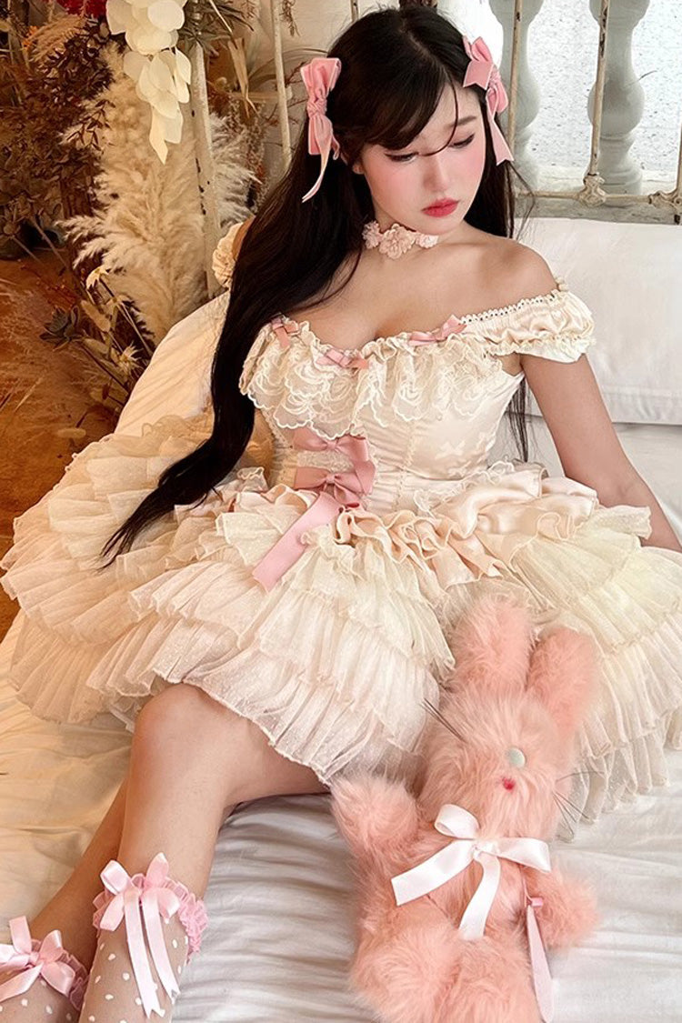 Ballet Style Multi-Layer Dress with Ruffles - Romantic