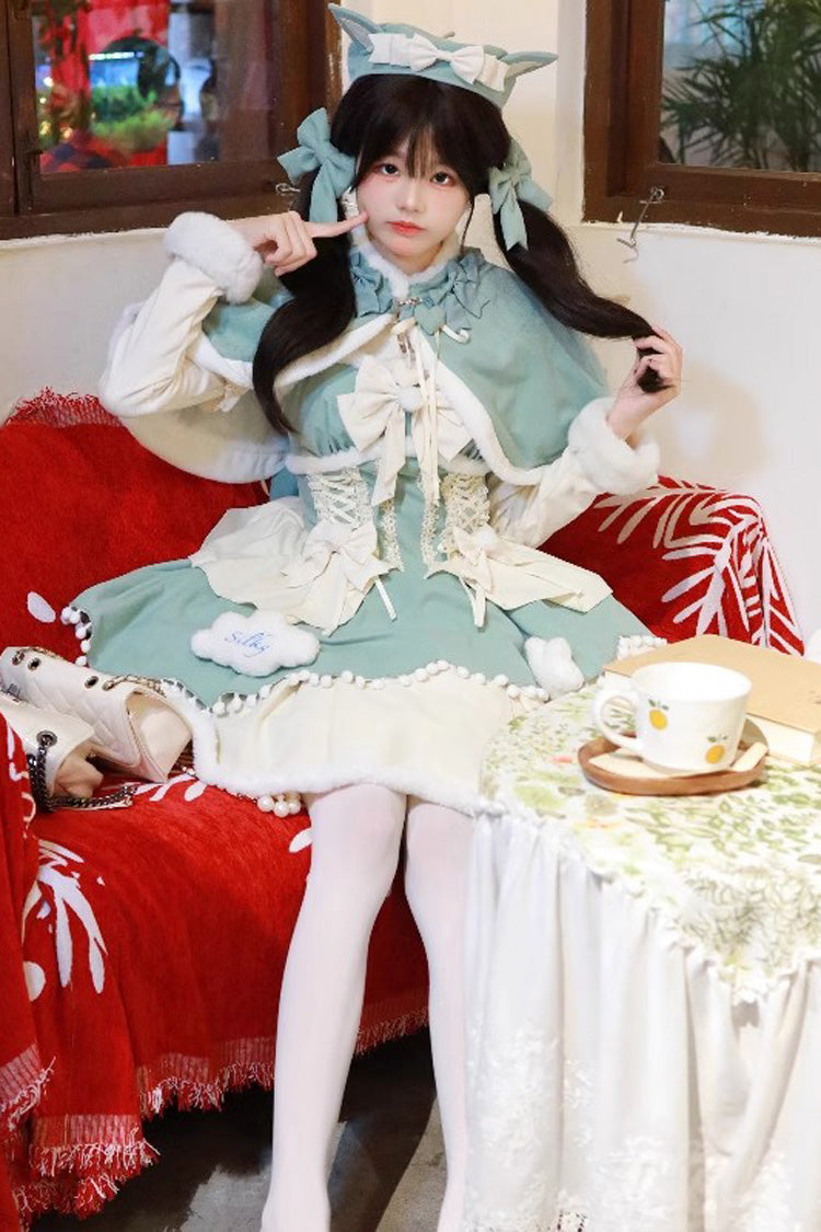 Princess Sweet Lolita Multi-Layer Jsk Dress with Bowknot 3 Colors