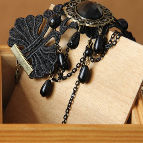Gothic Lace Ring Bracelet Vintage Style