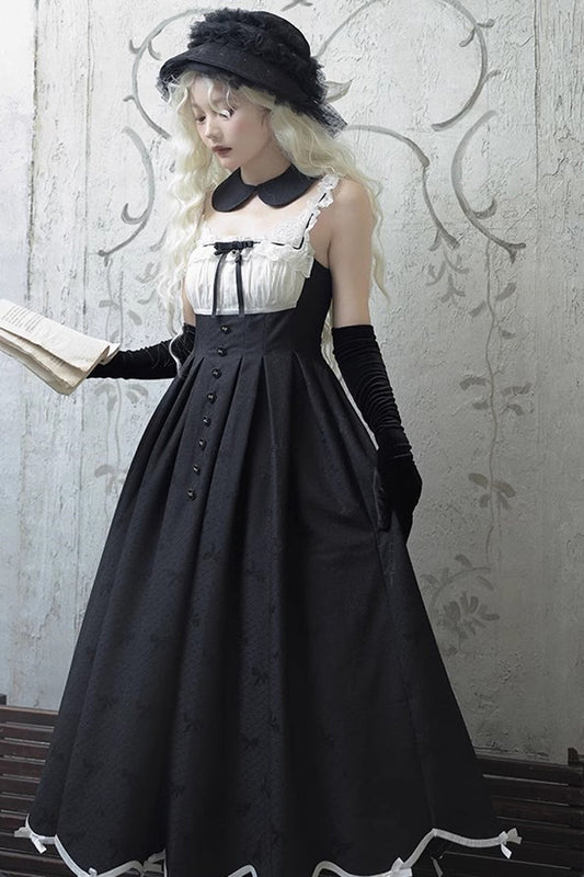 Long Sweet Princess Dress with Elegant Swan Design