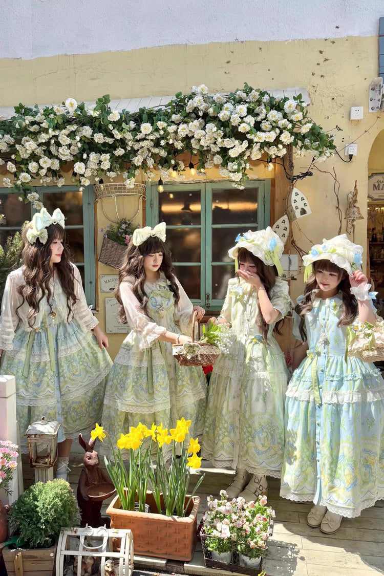 Lily of the Valley Pearl Candy Tea Doll Collar Sleeveless Plus Size JSK
