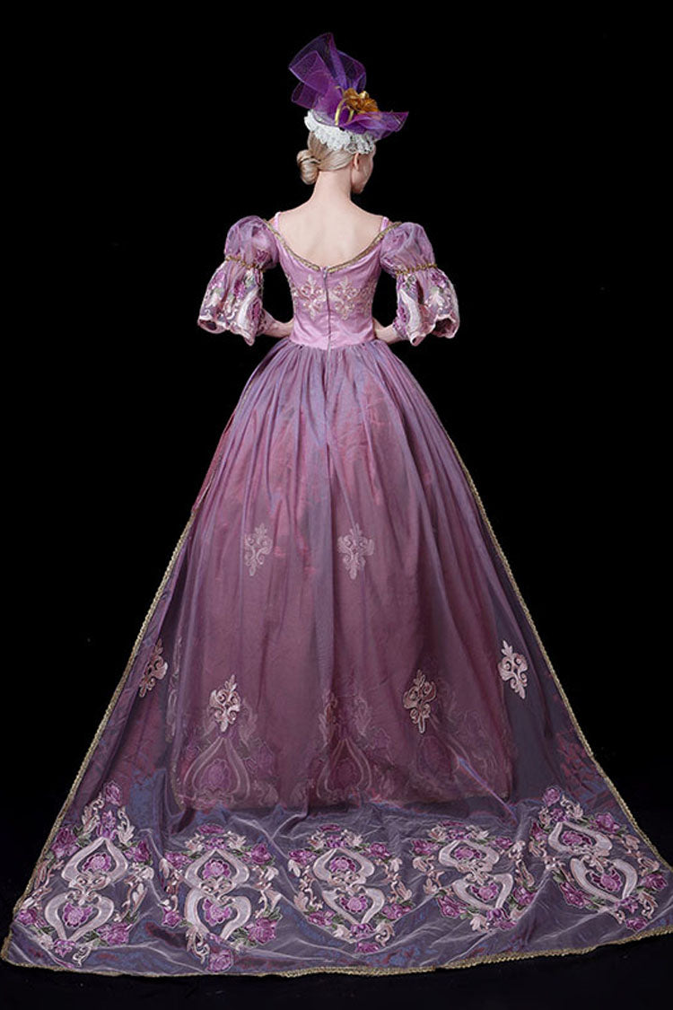 Victorian Lolita Prom Dress with Embroidery, Half Sleeves, High Waist