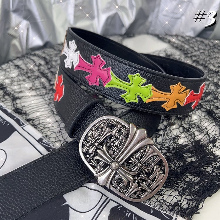 Black Cross Punk Waist Belt
