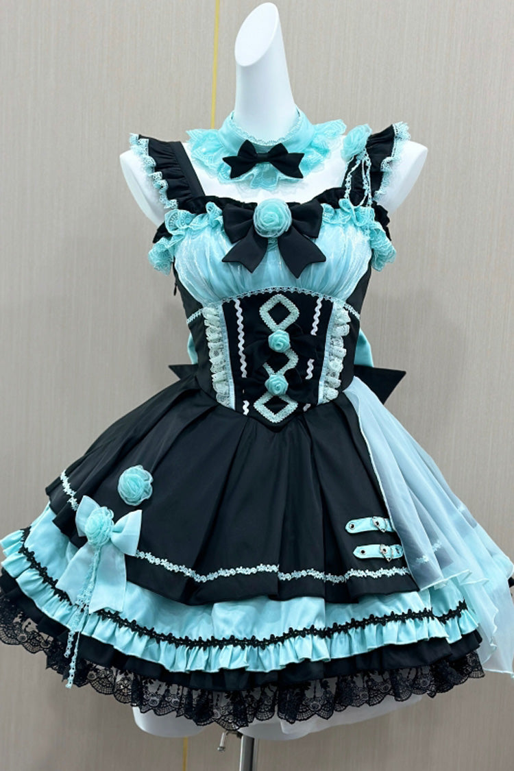 Shadow Rose Gothic Lolita Sleeveless Multi-Layer Ruffle Bowknot Jsk Dress 5 Colors