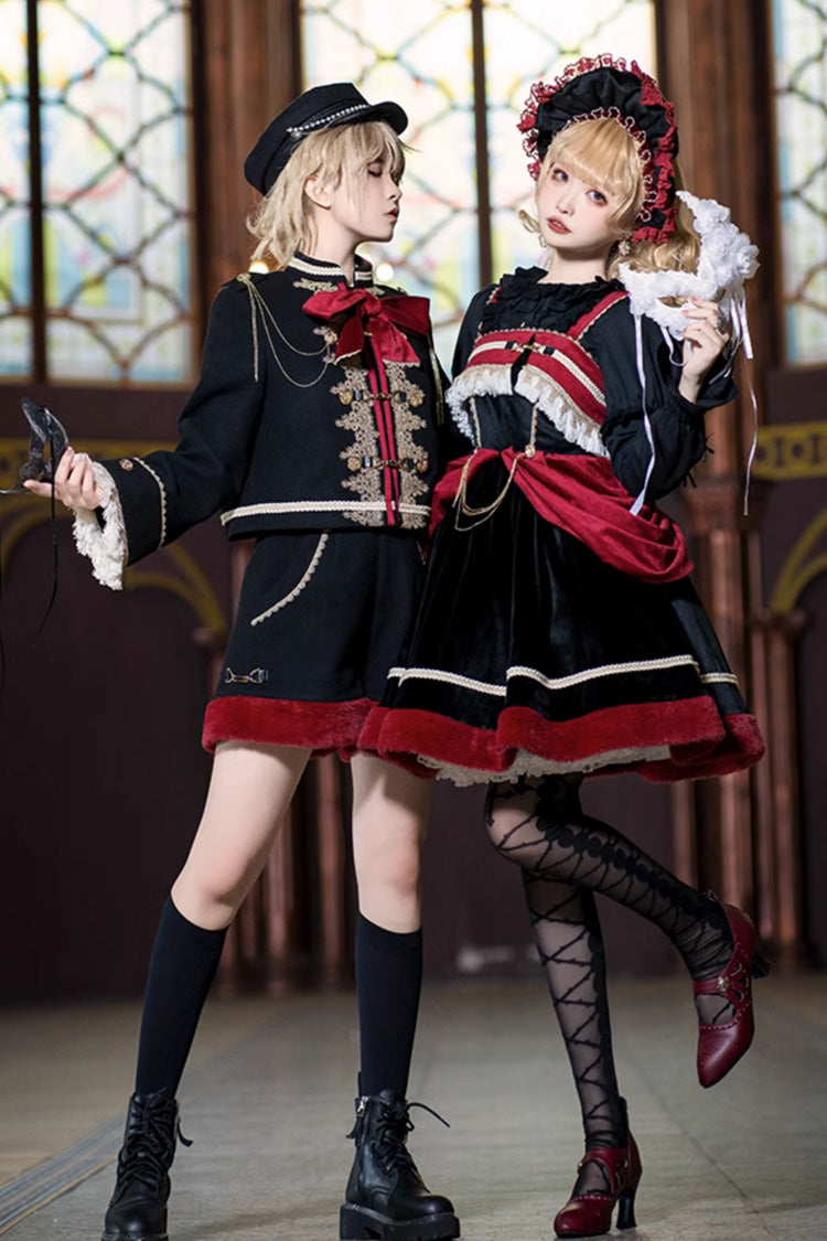 Crimson Noir Dark Baroque Classic Ouji Lolita Overcoat