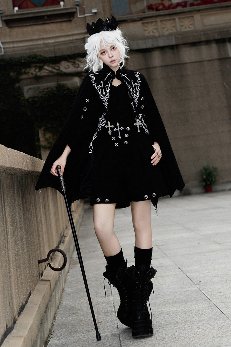 Embroidered Ouji Cloak and Shorts Set for Gothic Style