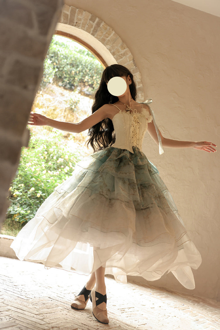 Gradient Printed Sweet Lolita Skirt
