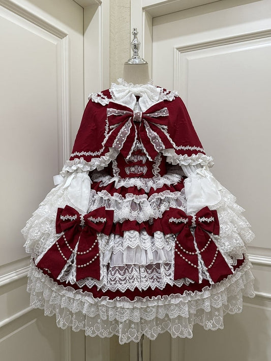 / Blue Red Cape Black Pink