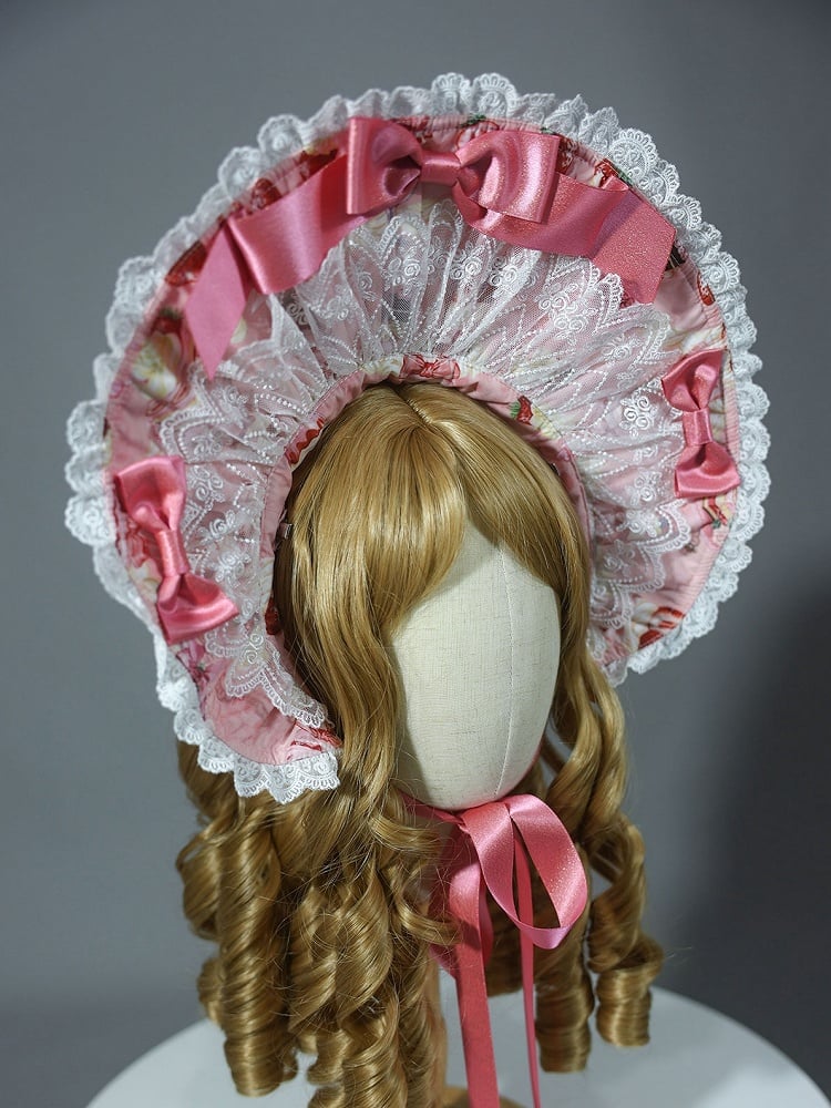 Yellow Sweet White Lolita / Pink Bonnet