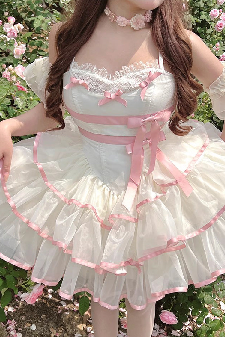 Ballerina Princess Tiered Dress with Bow & Fluffy Silhouette