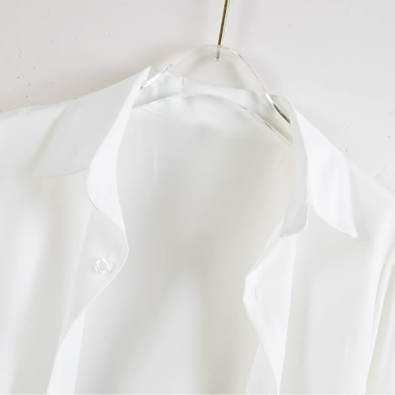 Spring Green Loose Lapel Shirt Vintage Print Slip Dress modakawa