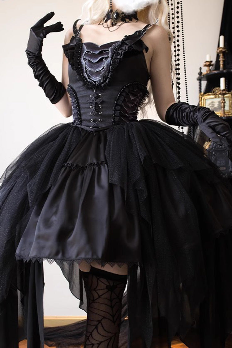 Gothic Lace-Up Elegant Lolita Dress