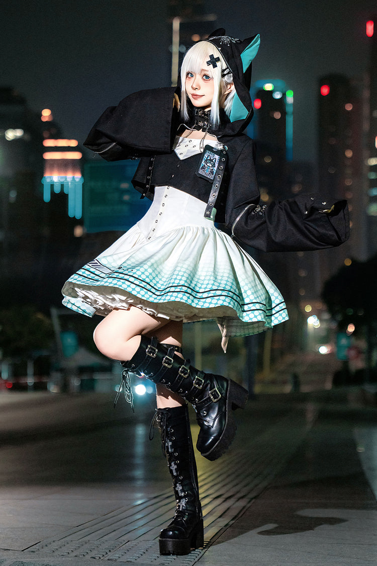 Print Future Suit Gothic Cool Lolita Dress