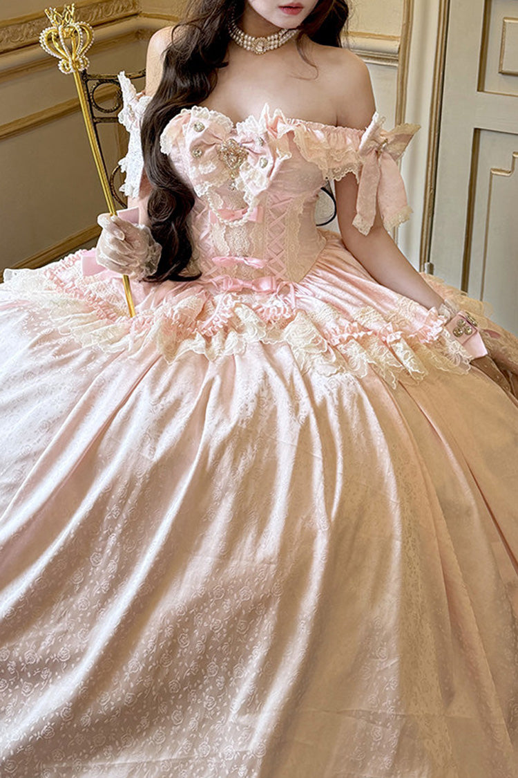 White Moonlight Lover Strapless Dress with Lace-Up & Bow
