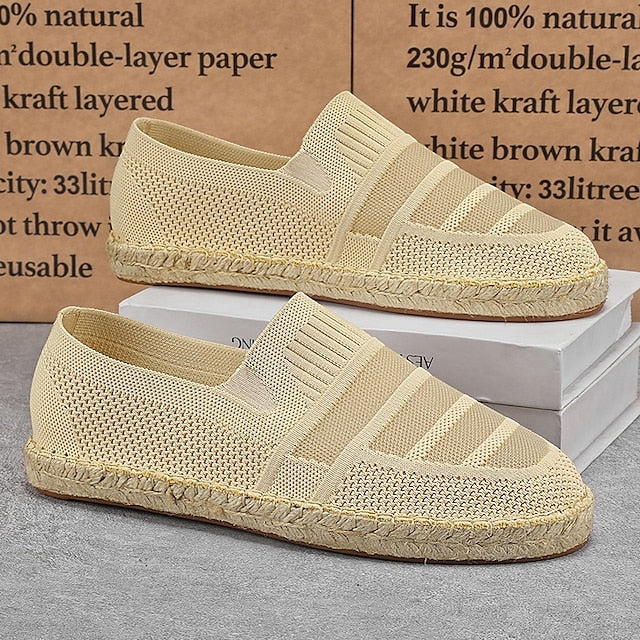 Woven Beige Vacation with Design Espadrilles Men's –