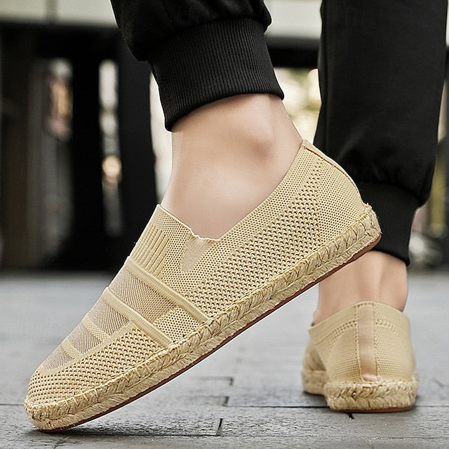 Woven Beige Vacation with Design Espadrilles Men's –