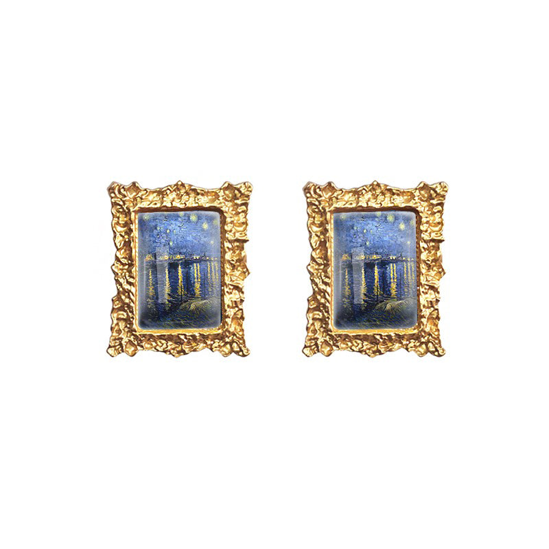 Oil Painting Impressionism Earrings