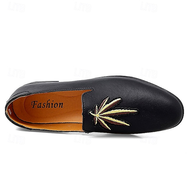 Faux Men's with - White Prom Loafers Shoes Leather Feather