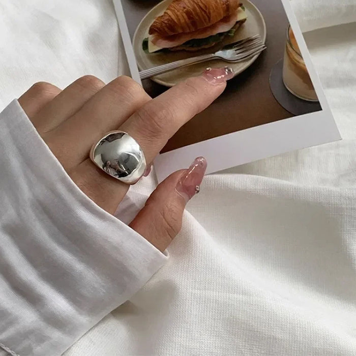 Elegant Aesthetic Chunky Ring