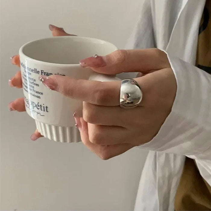 Elegant Aesthetic Chunky Ring