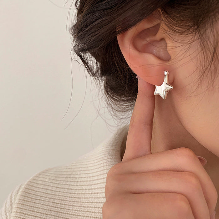Elegant Sliver Star Earrings