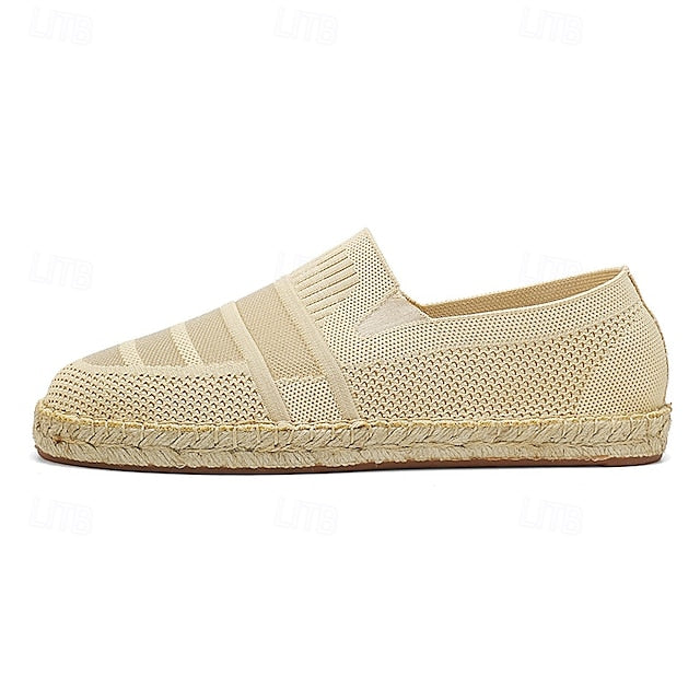Woven Beige Vacation with Design Espadrilles Men's –