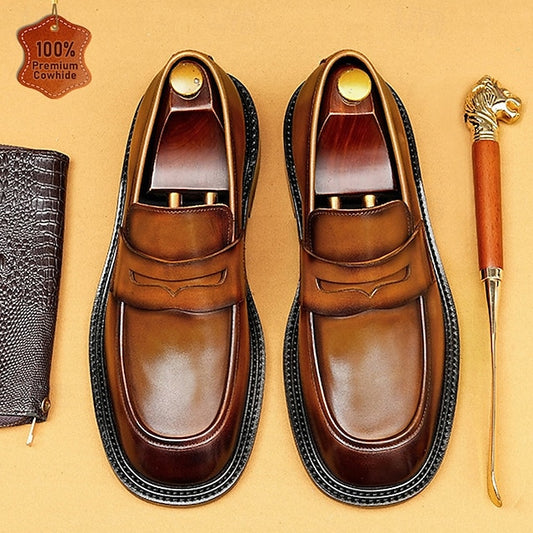 with and Shoes Wingtip Men's Brown Leather in Tan Formal