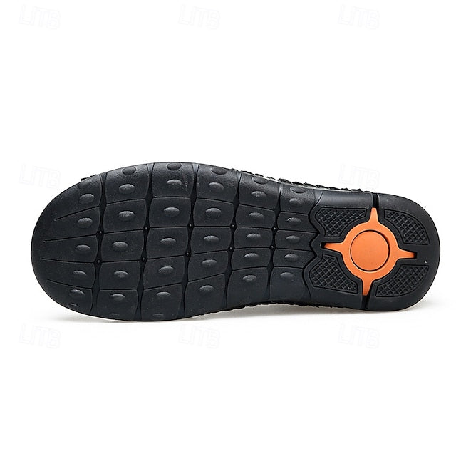 Moccasins Leather Genuine – Men's Beige Faux Handmade