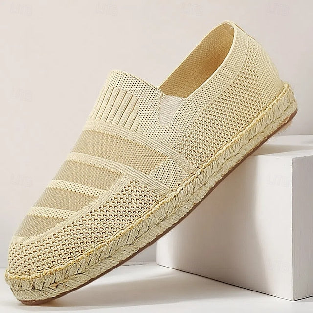 Woven Beige Vacation with Design Espadrilles Men's –