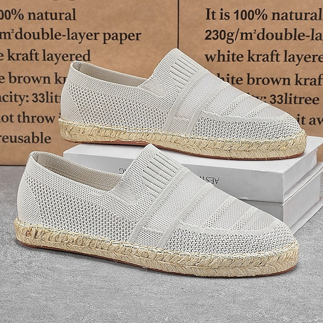 Woven Beige Vacation with Design Espadrilles Men's –