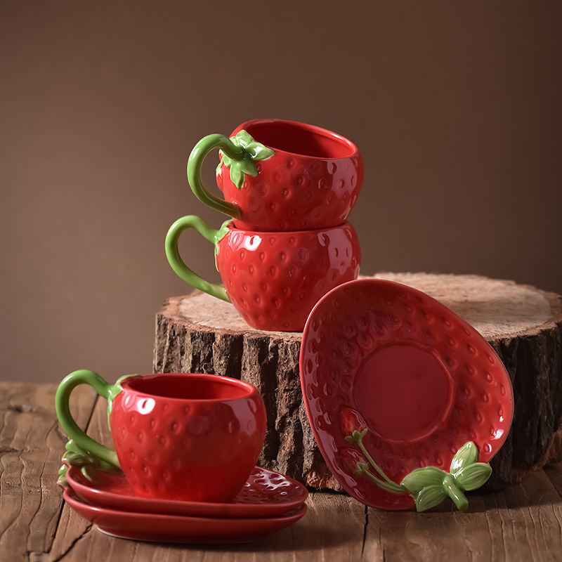 Red Strawberry Coffee Mug