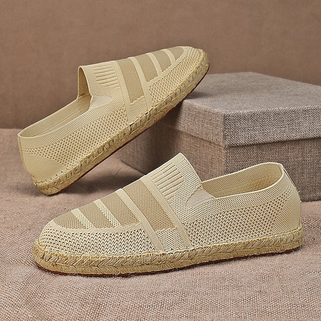 Woven Beige Vacation with Design Espadrilles Men's –