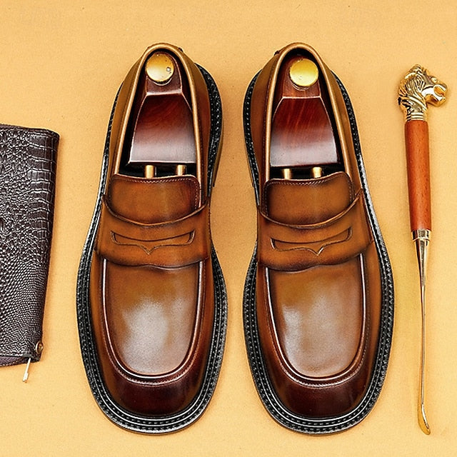 with and Shoes Wingtip Men's Brown Leather in Tan Formal